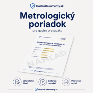 Metrologický poriadok pre gastro prevádzku