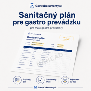 Sanitačný plán pre gastro prevádzku